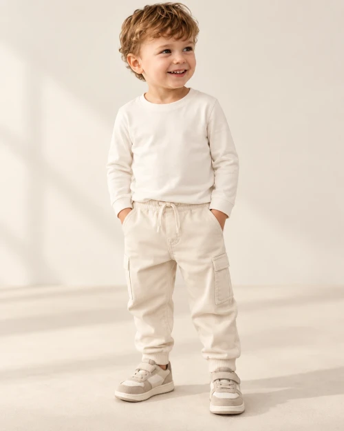 Mayoral Boys Cargo jogger trousers Beige - 539