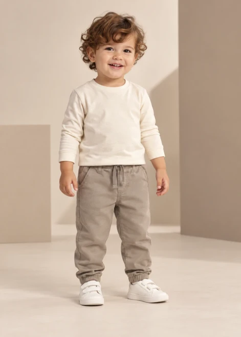 Mayoral Boys Soft Twill Joggers -055 Beige