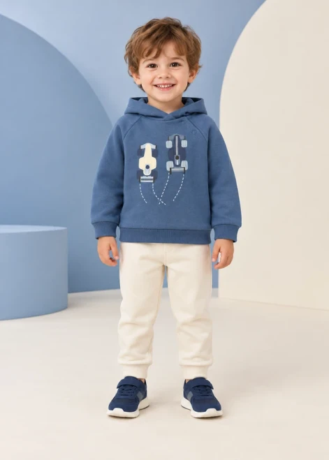Mayoral Boys Dino Hooded SweatShirt - 417 -13 Blue