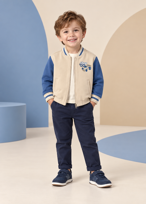 Mayoral Boys Beige and Blue Jacket - 427