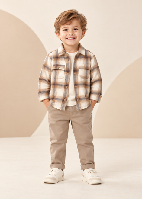 Mayoral Boys Checked Over Shirt 108