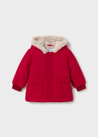 Mayoral Boys fur long coat with pockets - 423 Red
