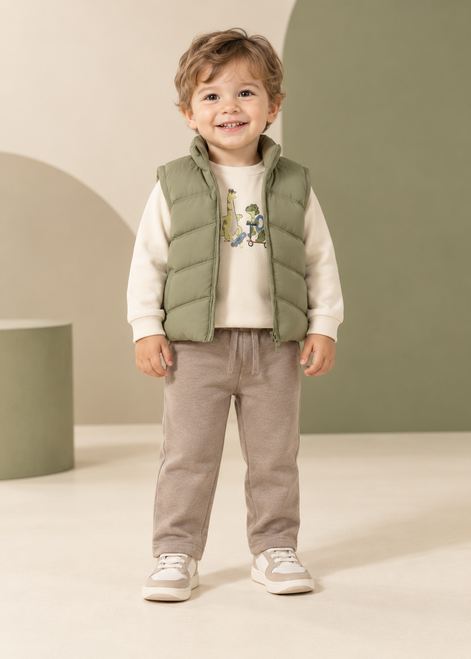 Mayoral Boys 3-piece Tracksuit and Gilet 687 Green