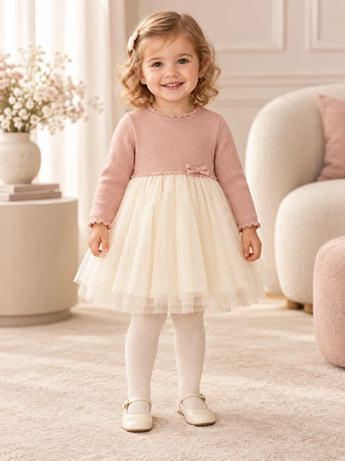 Mayoral Girls tulle combo dress 949