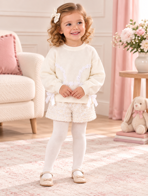 Mayoral Girls Ivory Knitted Sweater 321