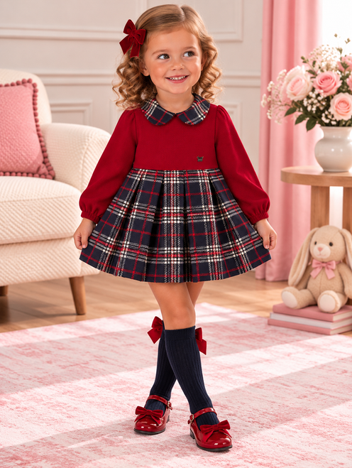 Mayoral Girls Red Tartan Dress 945