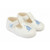 Baypods B119 -  Boys White Soft Sole T-Bar Shoes with Blue Sailboat Motif