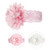 Soft Touch Baby Girls Flower with Pearl Center Lace Headband