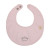 BABU GI PINK COTTON BIB W/ CROWN NO SILVER CRW23MP_SP