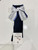 Meia Pata Navy Knee School sock with Satin & Lace Bow 1123M