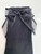 Meia Pata Black Knee High School Socks with Organza & Satin Bow 1116M