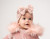 Caramelo 244501 Baby Girls Velvet Diamonte Bow Turban - Pink
