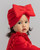 Caramelo 104570 Baby Girls Diamonte Bow Turban - Red