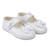 Baypods B604 - Girls White Picot Bow Soft Sole Shoe