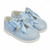Baypods H035 -Girls Pale Blue Hard Sole Shoes with Diamante Bow