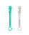 Matchstick Monkey Double Soother Clip - Green and Cool Grey