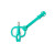 Matchstick Monkey Double Soother Clip - Green and Cool Grey