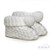 S443-W WHITE CABLE POM BOOTIES