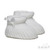 S441-W SOFT TOUCH RIBBED ACRYLIC BOOTIES with BOW - WHITE
