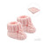 S415-P SOFT TOUCH CHUNKY RIB BOOTEES -- PINK/BLUE/WHITE