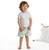 Meia Pata Swim Shorts & T Shirt Set Donuts Green Stripes