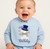 Embroidered My 1st Birthday Bib - Blue/Blue