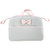 CONTRAST BOW POCKET PRAM BAG 723562 - GREY/PINK
