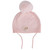 Little A GLYNNE Bear Knitted Pom Pom Hat - Pink LA24316