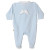 BABY GI AG530 BLUE VELOUR BABYGROW WITH WINGS.