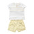 Mintini MB6482 T SHIRT & SHORT-WHITE/LEMON.