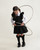 Caramelo Girls Black School Frill Pinafore with Bow 342142