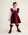 EXCLUSIVE Caramelo Girls Maroon School Frill Pinafore with Bows 342142