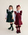 EXCLUSIVE Caramelo Girls Maroon School Frill Pinafore with Bows 342142