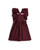EXCLUSIVE Caramelo Girls Maroon School Frill Pinafore with Bows 342142