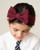 EXCLUSIVE Caramelo Girls Maroon School Frill Pinafore with Bows 342142