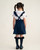EXCLUSIVE Caramelo Girls Navy School Pleated Pinafore with Bow 342188
