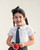 EXCLUSIVE Caramelo Girls White School Shirt with Grey Bows 349790