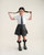 EXCLUSIVE Caramelo Girls White School Shirt with Grey Bows 349790