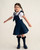 EXCLUSIVE Caramelo Girls White School Shirt with Navy Bows 349790