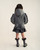 Caramelo Girls Grey Short Frilled Coat 342387