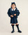 Caramelo Girls Navy Short Frilled Coat 342387
