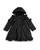 Caramelo Girls Black Skirted Coat, Frill Detail 342341