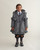 Caramelo Girls Grey Skirted Coat, Frill Detail 342341