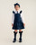 Caramelo Girls Navy Skirted Coat, Frill Detail 342341