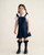 Caramelo Girls Navy Skirted Coat, Frill Detail 342341