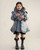 Caramelo Girls Grey Peplum Coat Fur Trim Hood 342385
