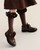 Caramelo Girls School Brown Ruffle ribbon knee High socks 044918