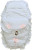 Kinder 5823 Waffle Ribbon Slot Lace, Frill Buggy Liner Cosy Toes White/Pink