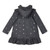 ADEE Girls Grey Heart Printed Raincoat with Frilled Hood, Hem, Pocket & Shoulder Detail - STELLA (W256203)