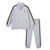 Mitch & Son Boys Grey Melange Zipper Tracksuit with Stripes Down Sleeves & Legs & Logo Badge on Chest - LORENZO (MS25609)